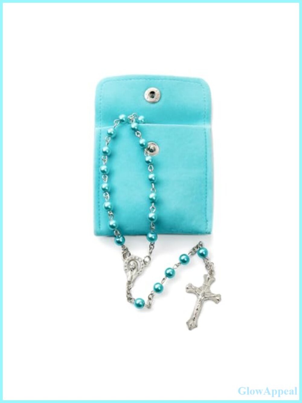 Handmade Rosary Necklace Artificial Pearls 19.5in Catholic Prayer Beads Gift